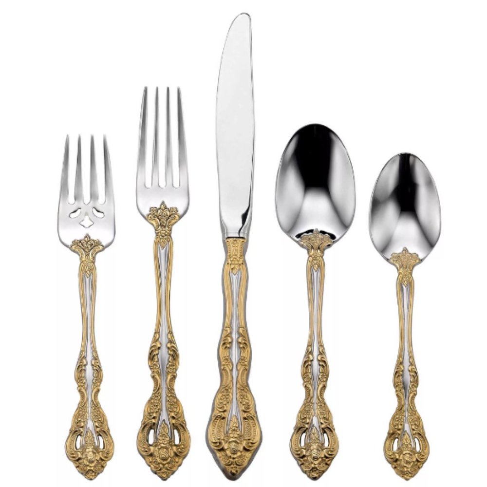Oneida Golden Michelangelo Flatware Set, 5 piece sets